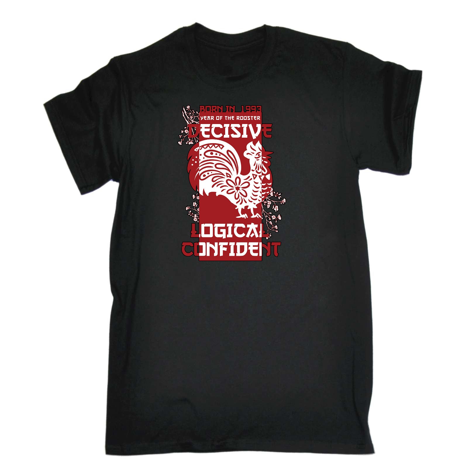 Born In 1993 Year Of The Rooster Bit Birthday - Mens Funny T-Shirt Tshirts