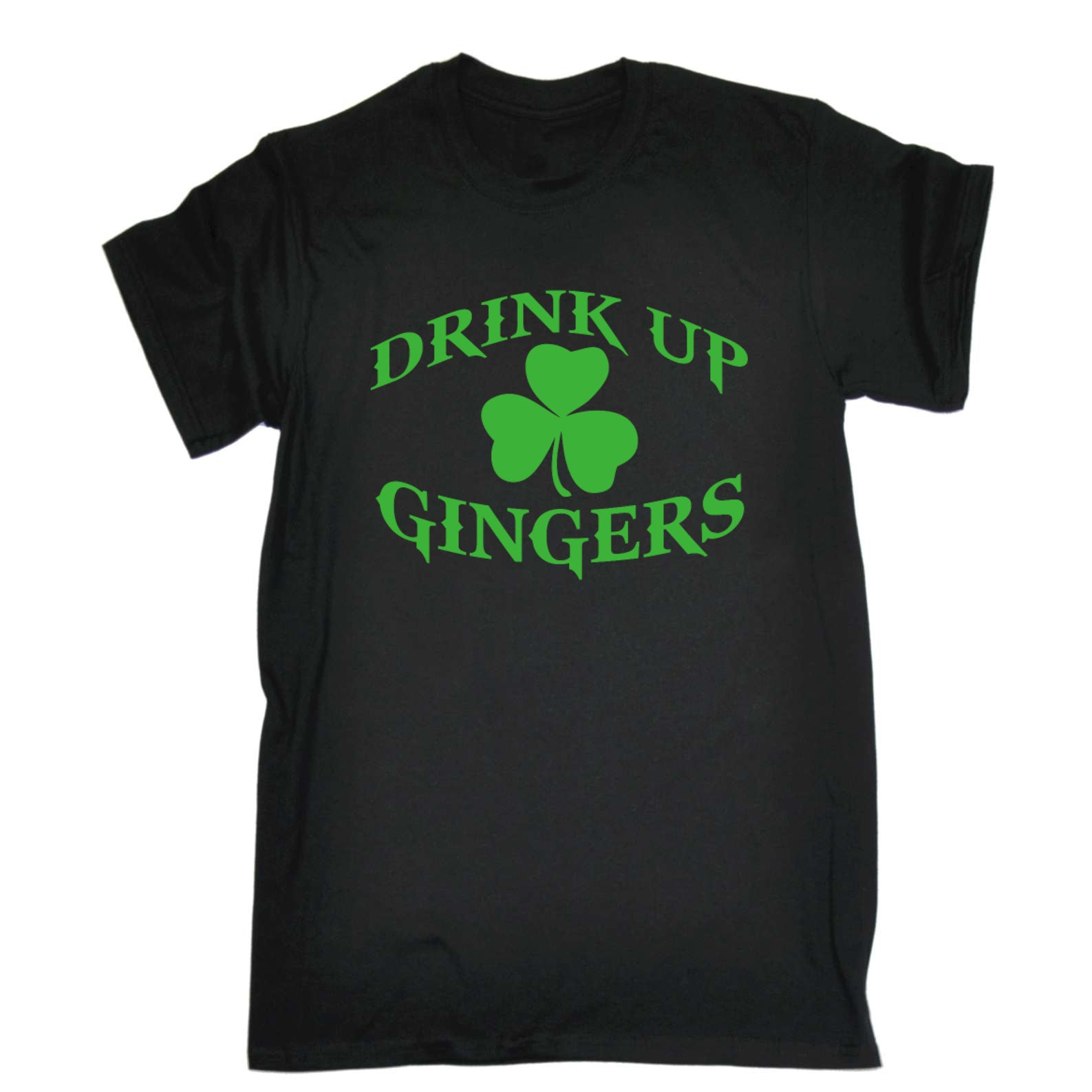 Drink Up Gingers Shamrock Lucky Clover Irish St Patricks Day - Mens Funny T-Shirt Tshirts