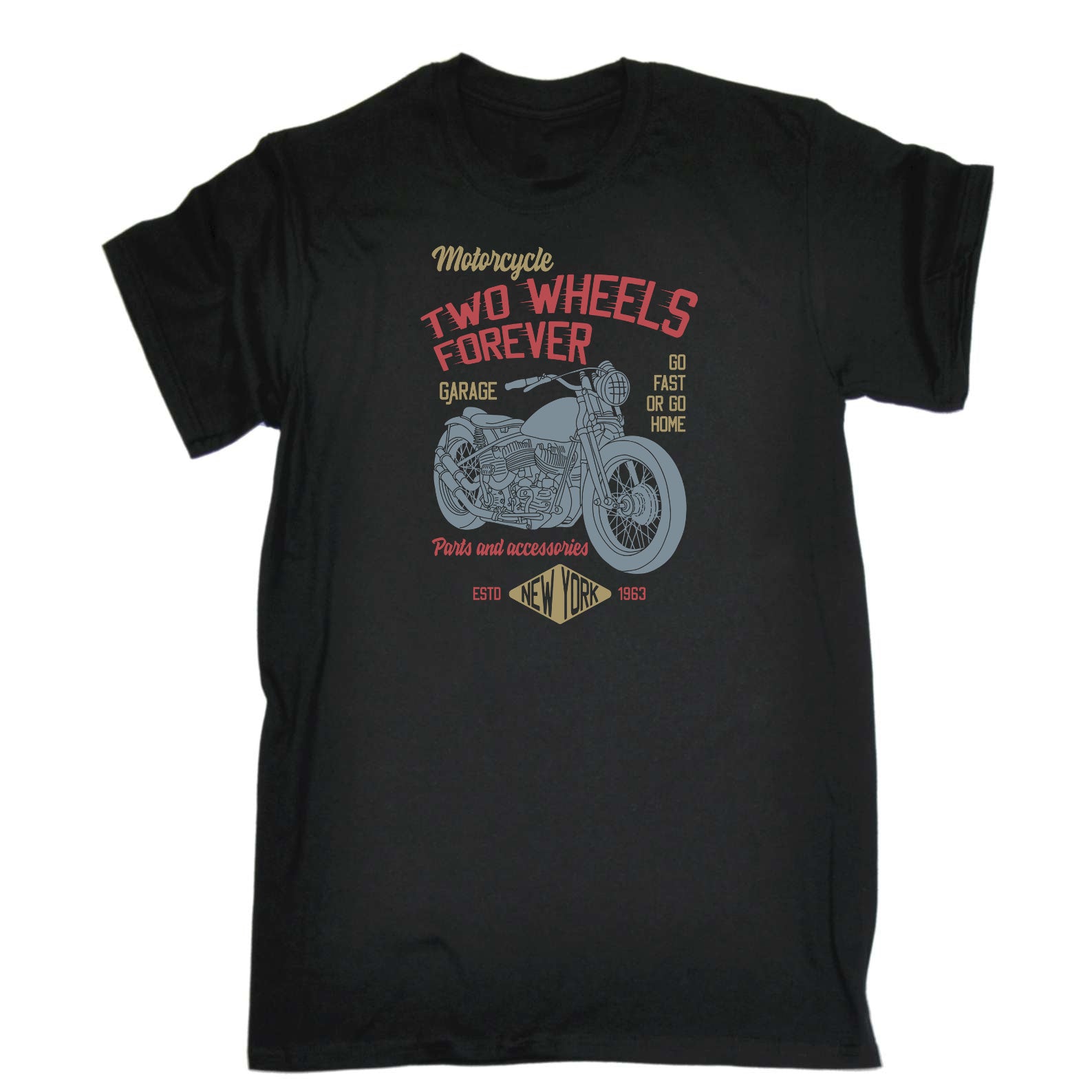 Motorcycle 2 Wheels Forever Motorbike - Mens Funny T-Shirt Tshirts