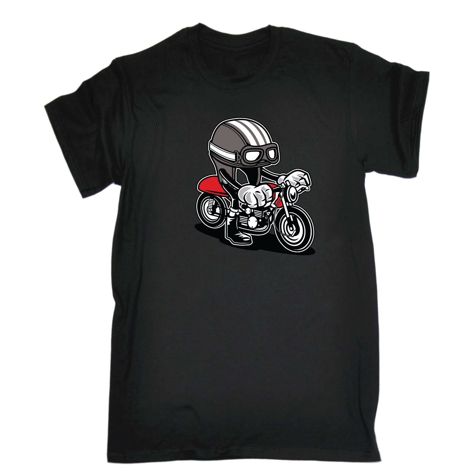 Cartoon Racer Motorbike Motorcycle - Mens Funny T-Shirt Tshirts