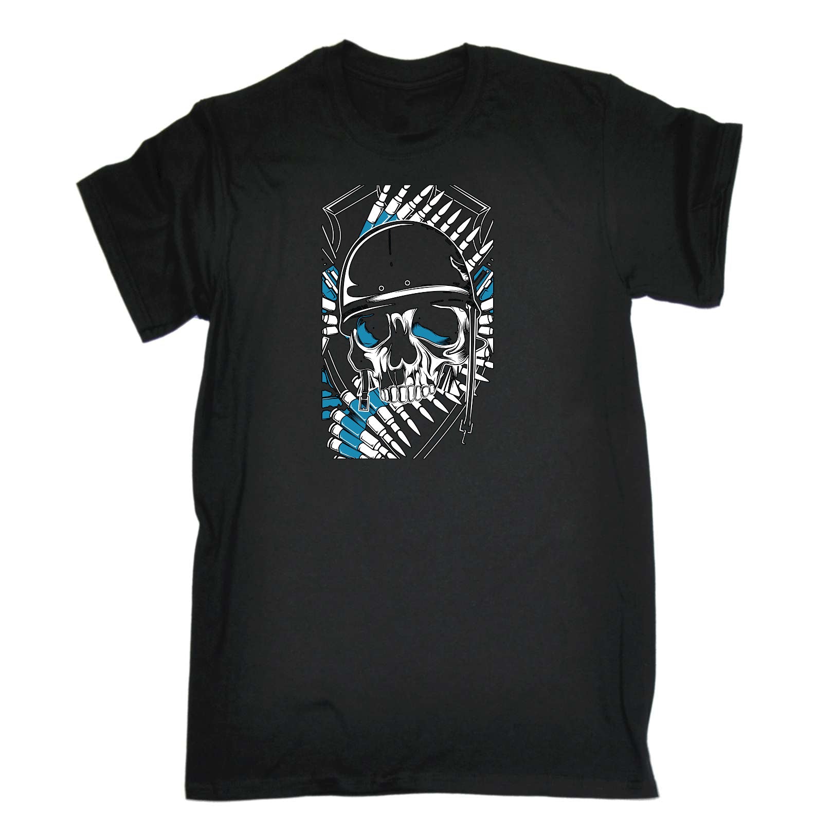 Soldier Skull Bullets - Mens Funny T-Shirt Tshirts