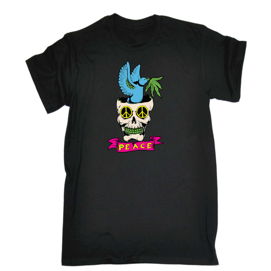 Peace Skull - Mens Funny T-Shirt Tshirts