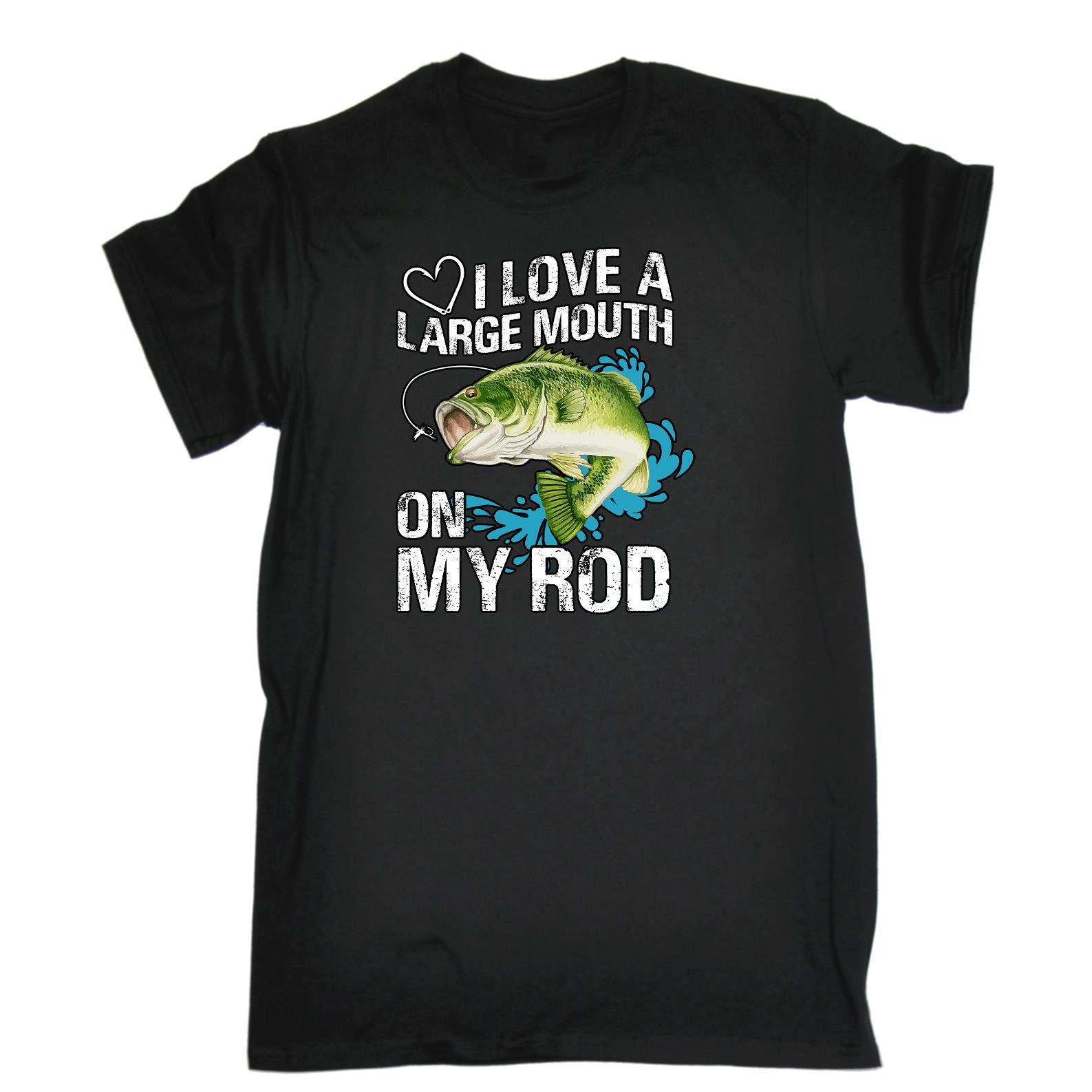 Love A Large Mouth On My Rod Fishing Angling Fish - Mens Funny T-Shirt Tshirts