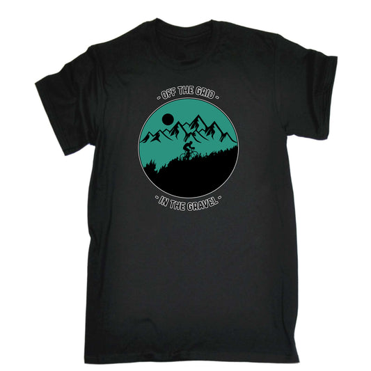 Off The Grid Into The Gravel Cycling Mountain Bike - Mens Funny T-Shirt Tshirts