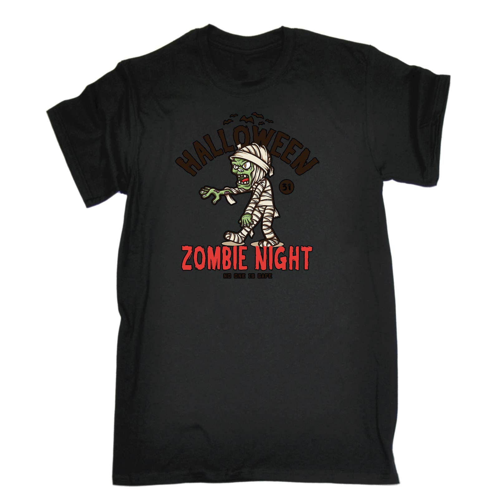 Halloween Zombie Night No One Is Safe - Mens Funny T-Shirt Tshirts