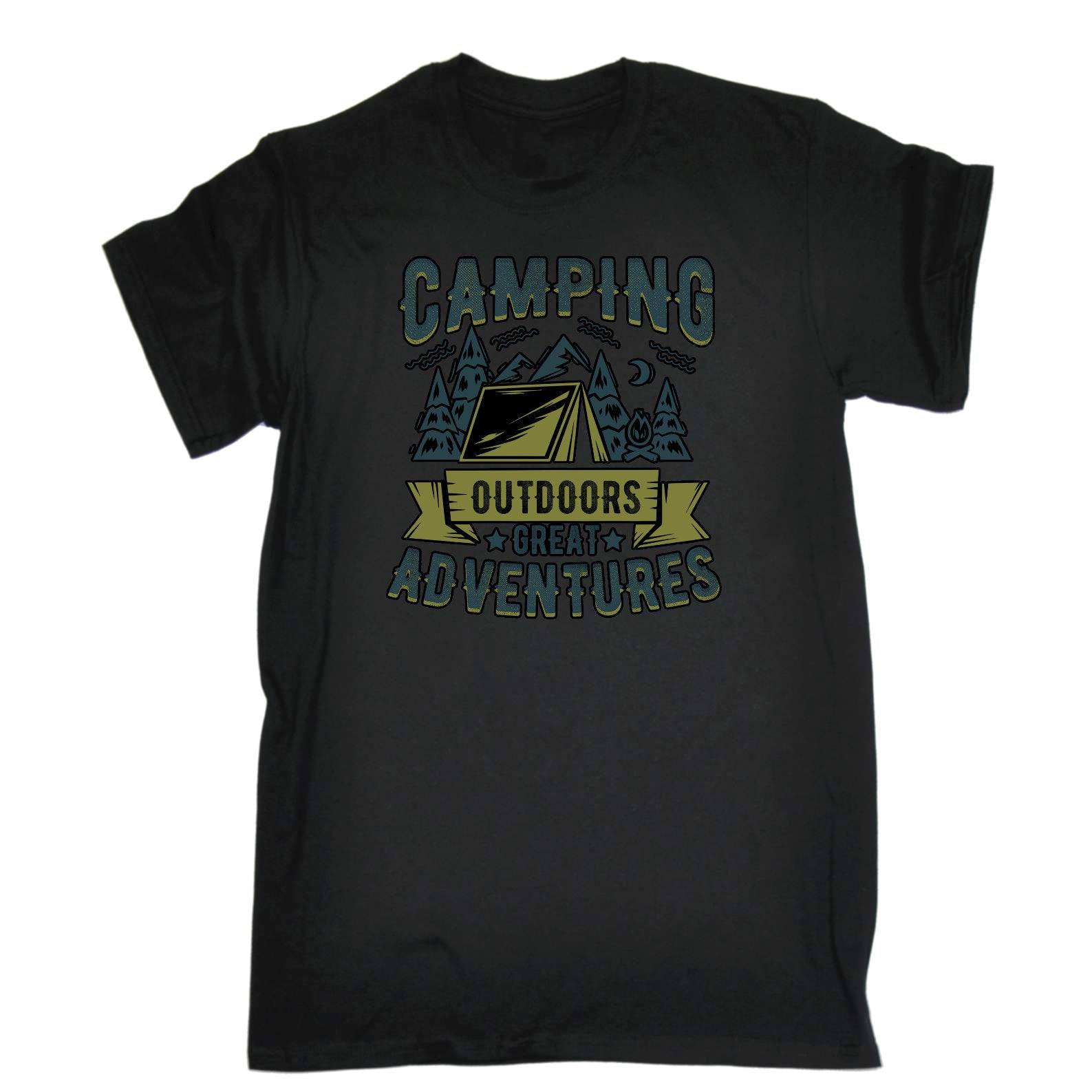 Camping Outdoors Great Adventures - Mens Funny T-Shirt Tshirts
