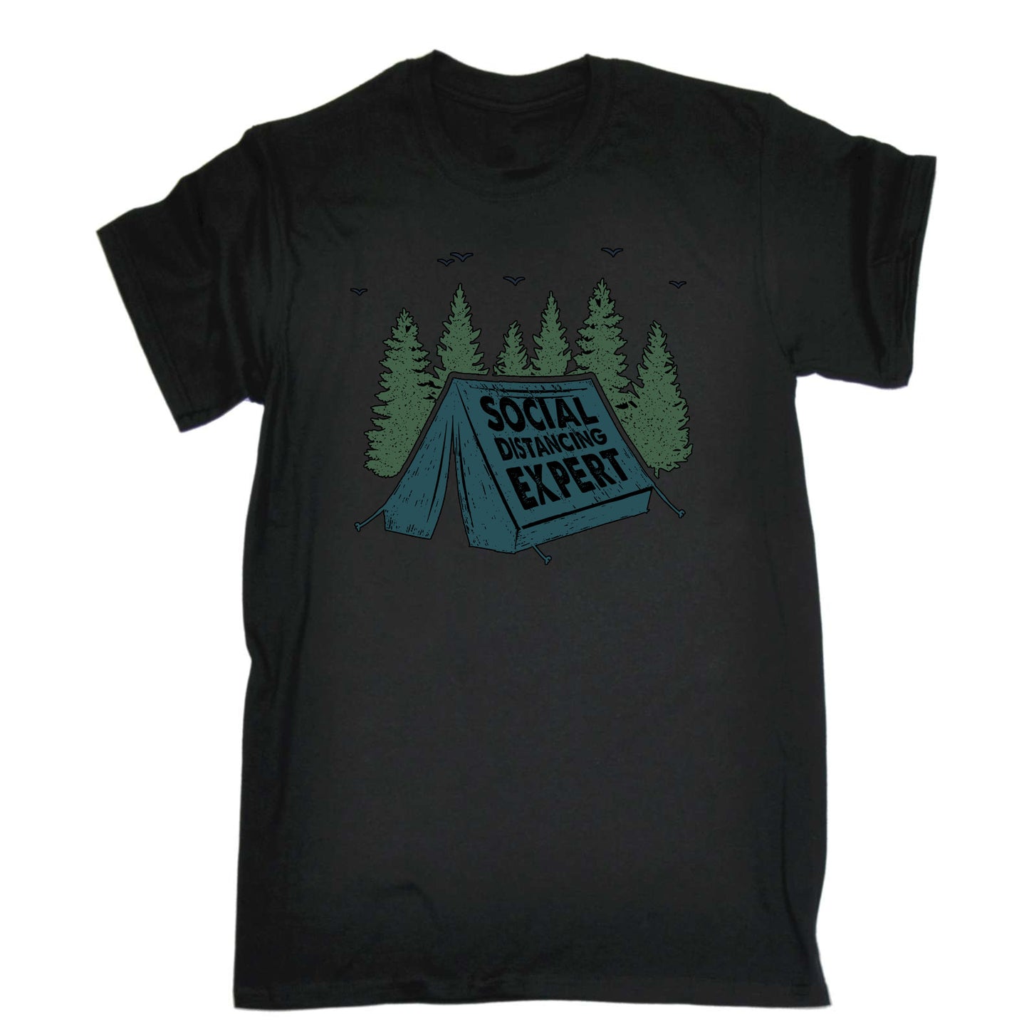 Camping Social Distancing Expert - Mens Funny T-Shirt Tshirts