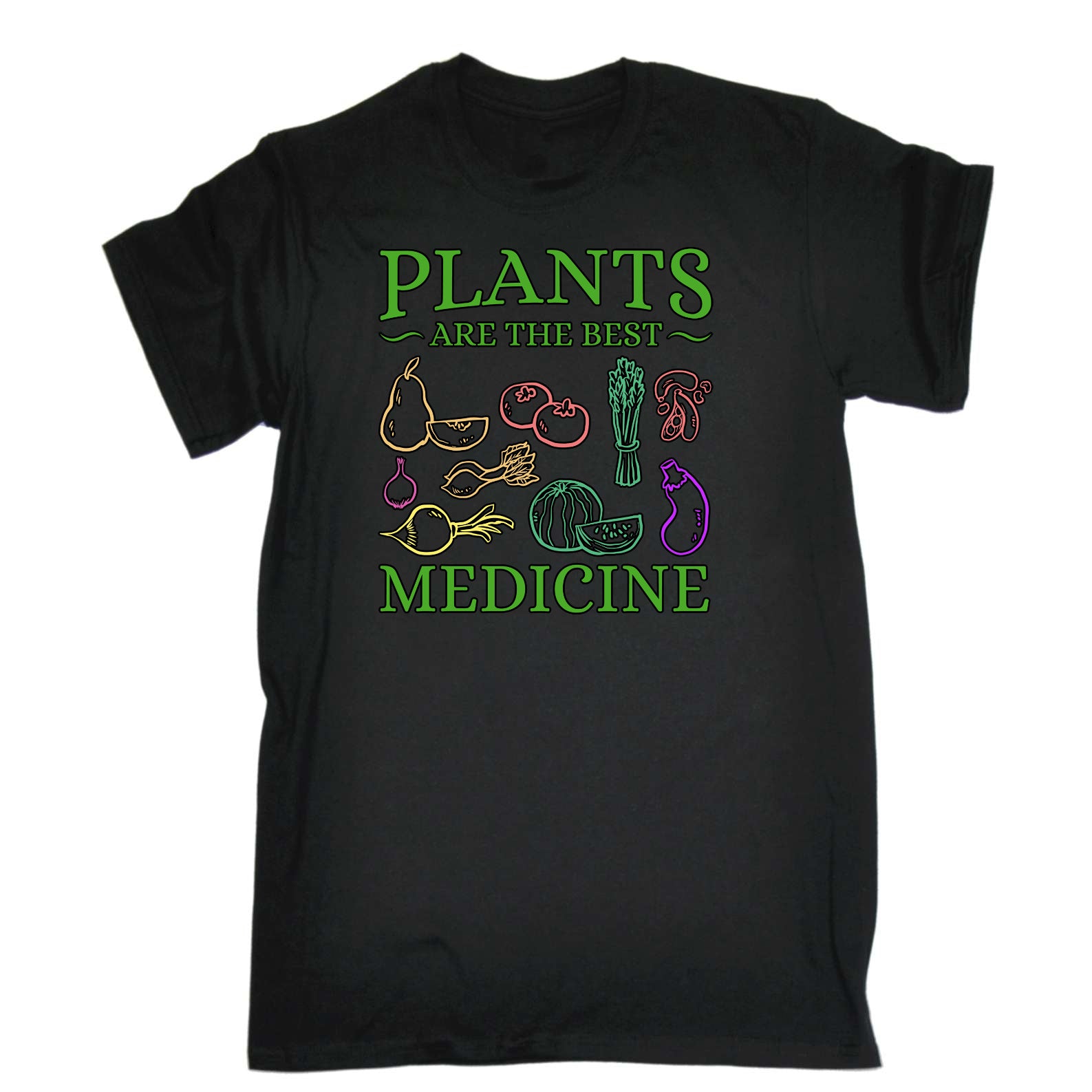 Plants Are The Best Medicine Vegan Food - Mens Funny T-Shirt Tshirts