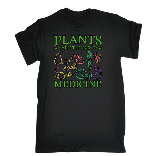Plants Are The Best Medicine Vegan Food - Mens Funny T-Shirt Tshirts