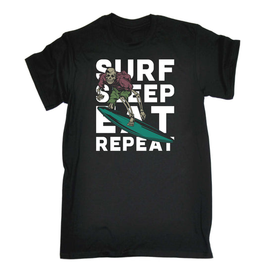 Surf Sleep Eat Repeat Surfing - Mens Funny T-Shirt Tshirts