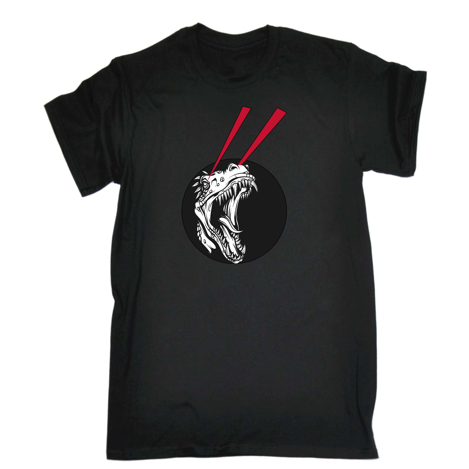 T Rex Dinosaur Lazer Eyes - Mens Funny T-Shirt Tshirts
