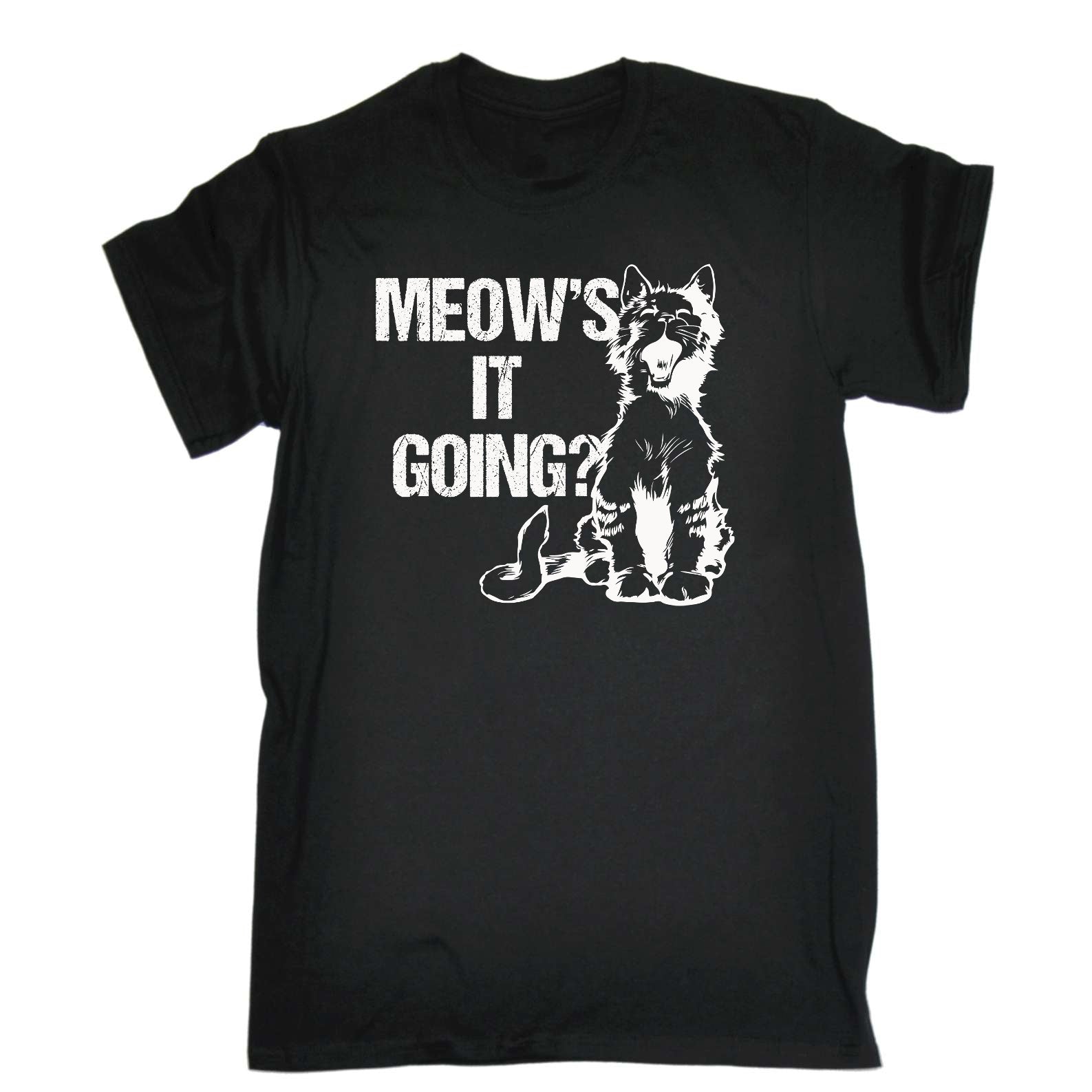 Meows It Going Cat Kitten Pussy Cats - Mens Funny T-Shirt Tshirts