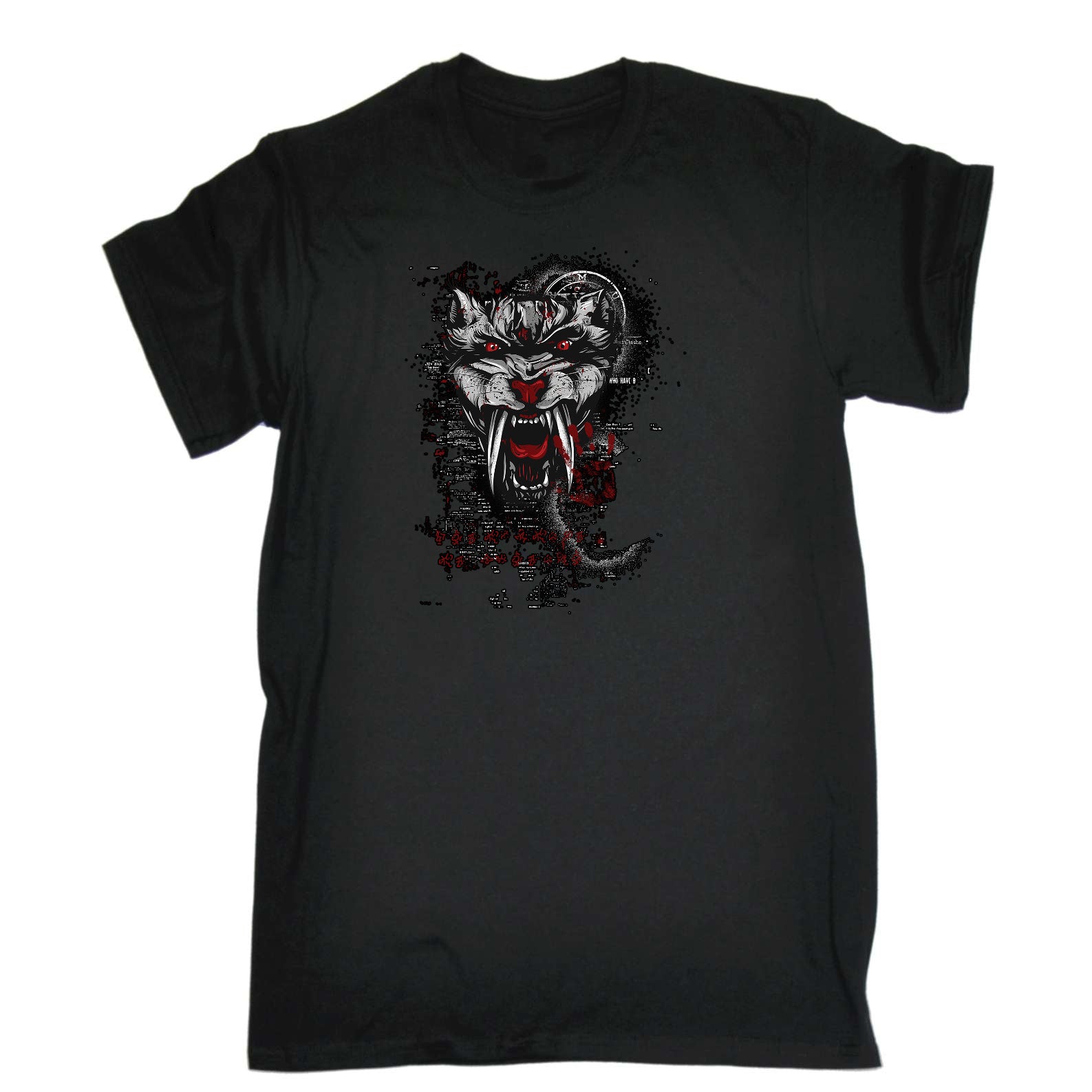 Fang Tiger - Mens Funny T-Shirt Tshirts