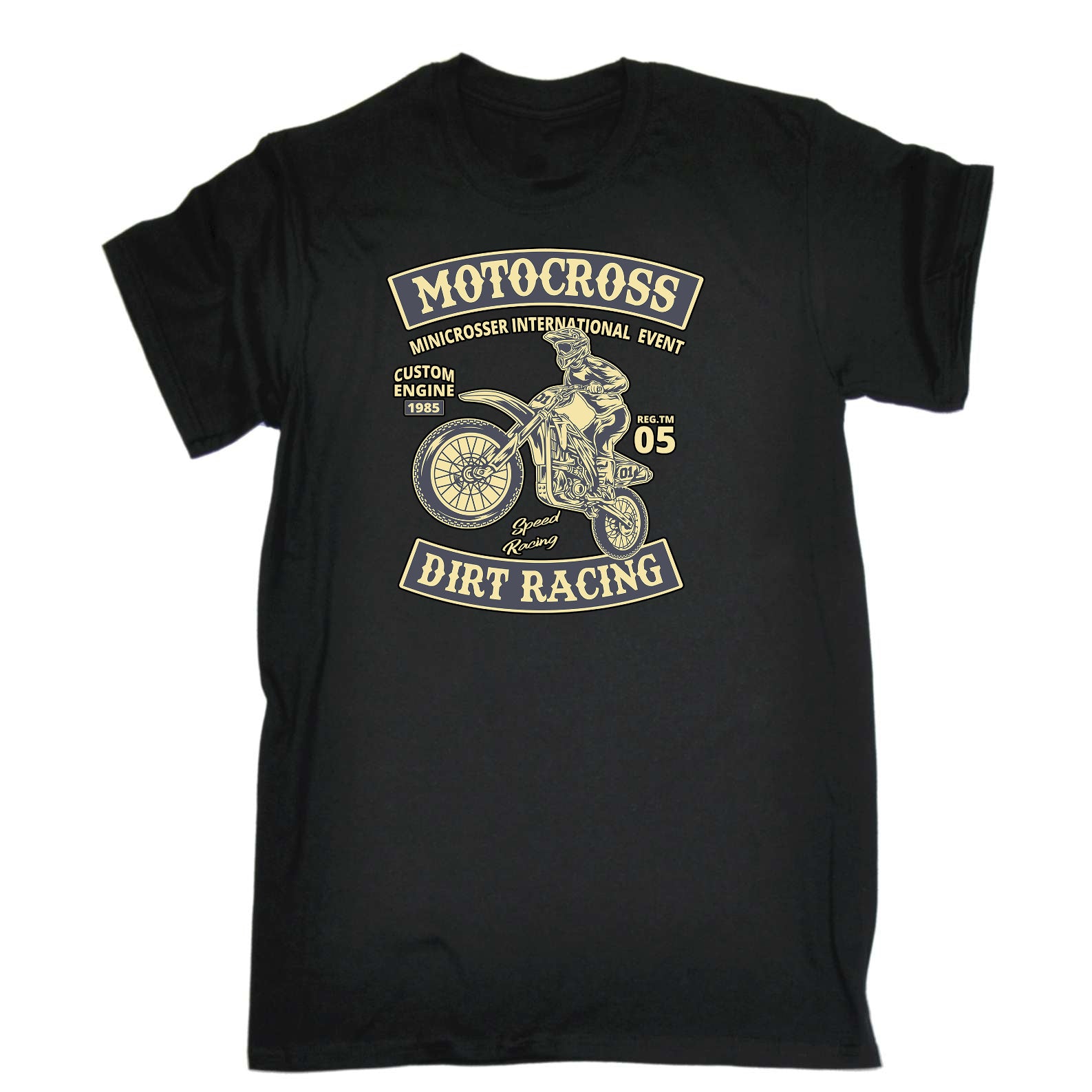 Motocross Dirt Racing Dirt Bike Motorcycle Motorbike - Mens Funny T-Shirt Tshirts