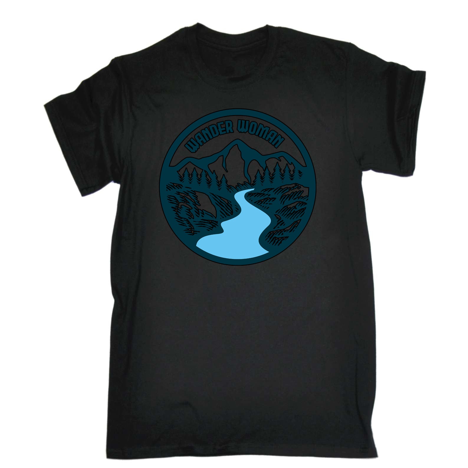 Wander Woman Hiking Walking Exploring - Mens Funny T-Shirt Tshirts