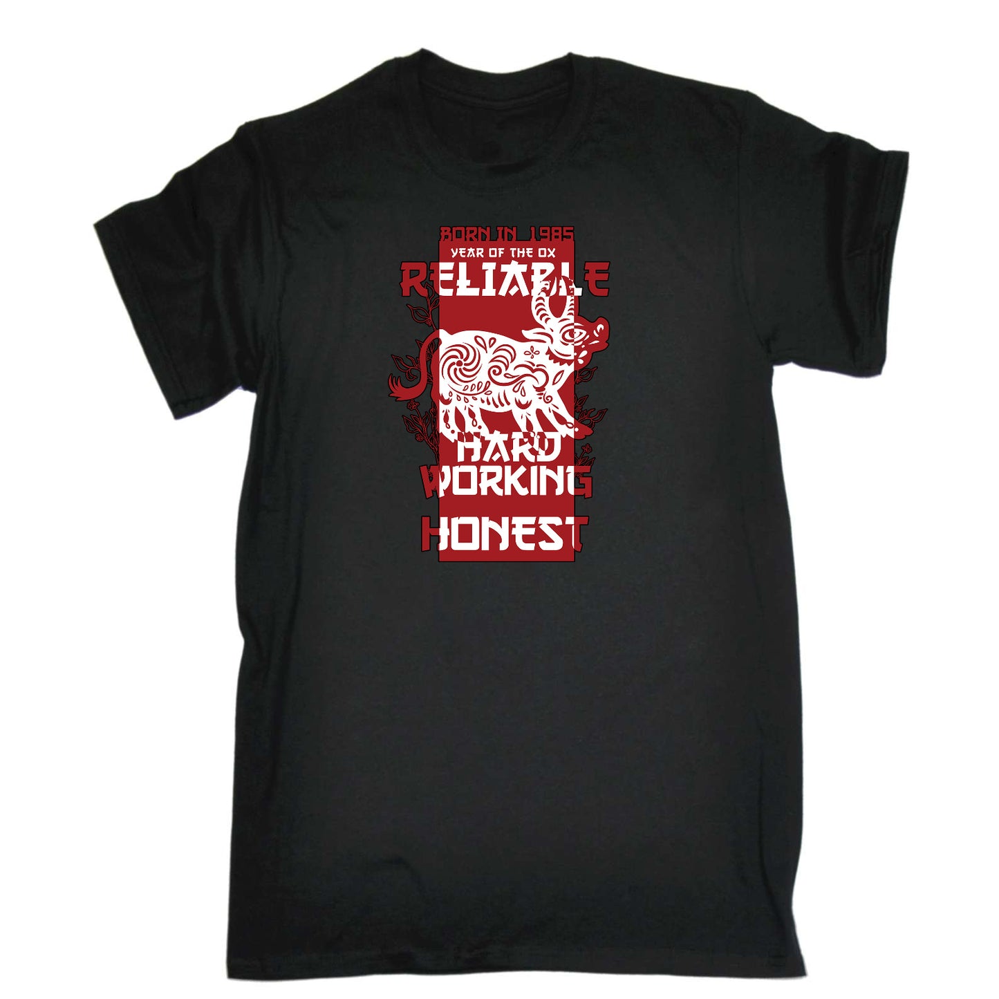 Born In 1985 Year Of The Ox Birthday - Mens Funny T-Shirt Tshirts