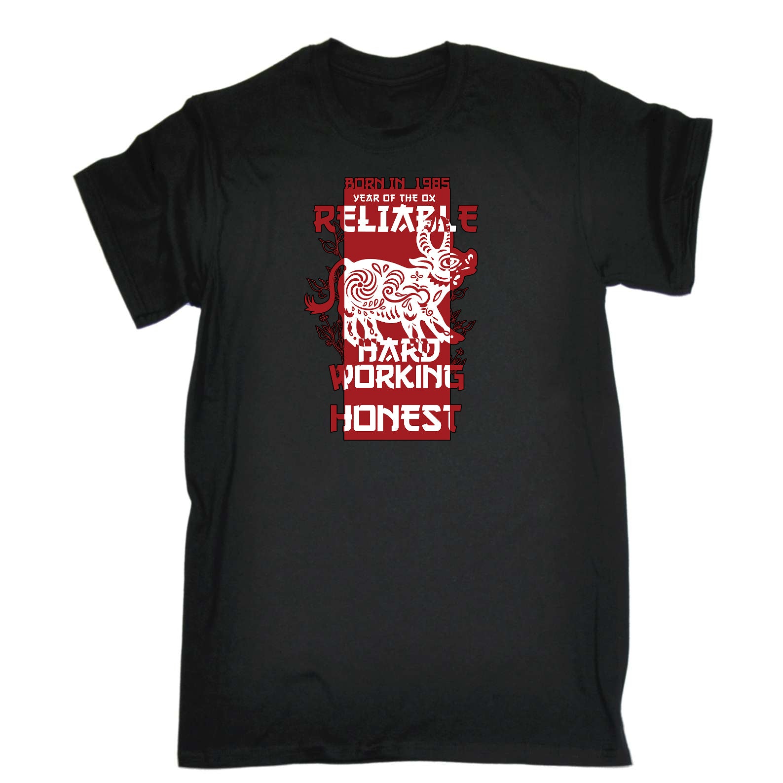 Born In 1985 Year Of The Ox Birthday - Mens Funny T-Shirt Tshirts