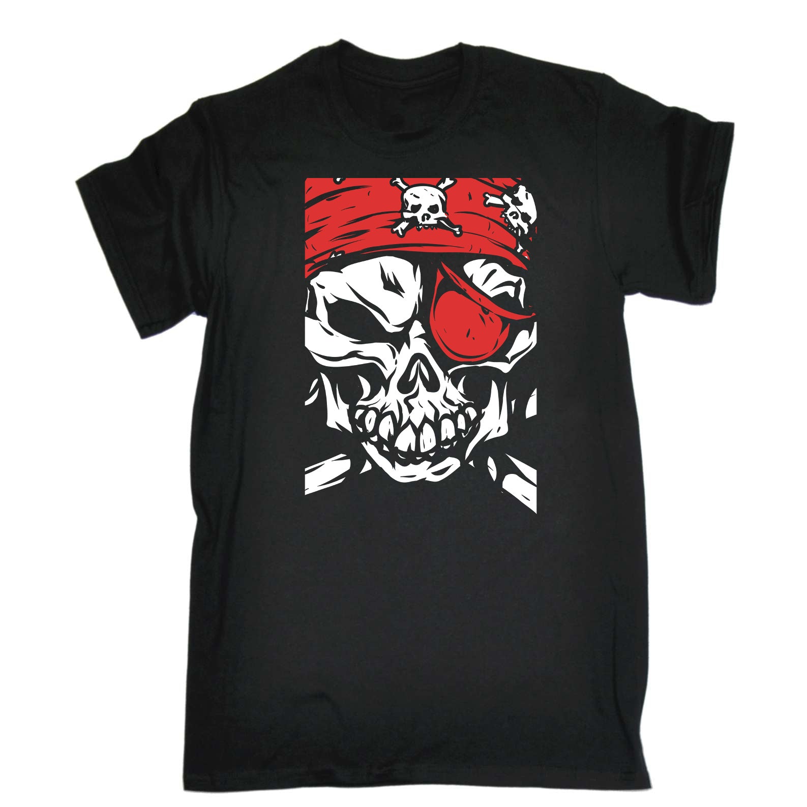 Pirate Skull Fashion - Mens Funny T-Shirt Tshirts