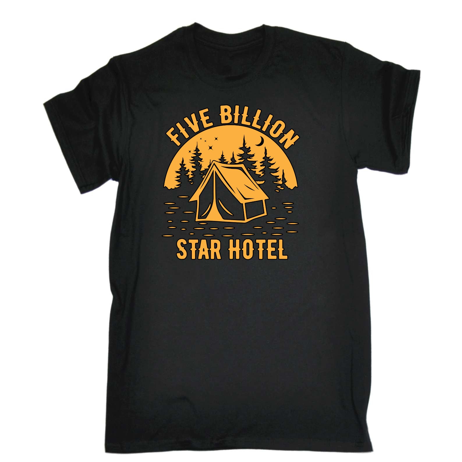 Five Billion Star Hotel Camping Tent - Mens Funny T-Shirt Tshirts