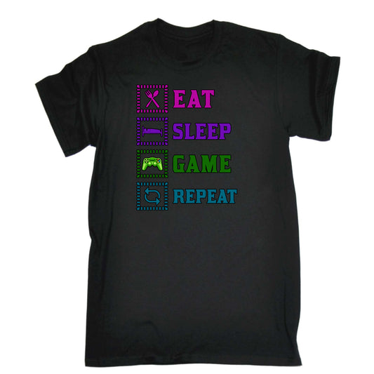 Eat Sleep Game Repeat - Mens Funny T-Shirt Tshirts