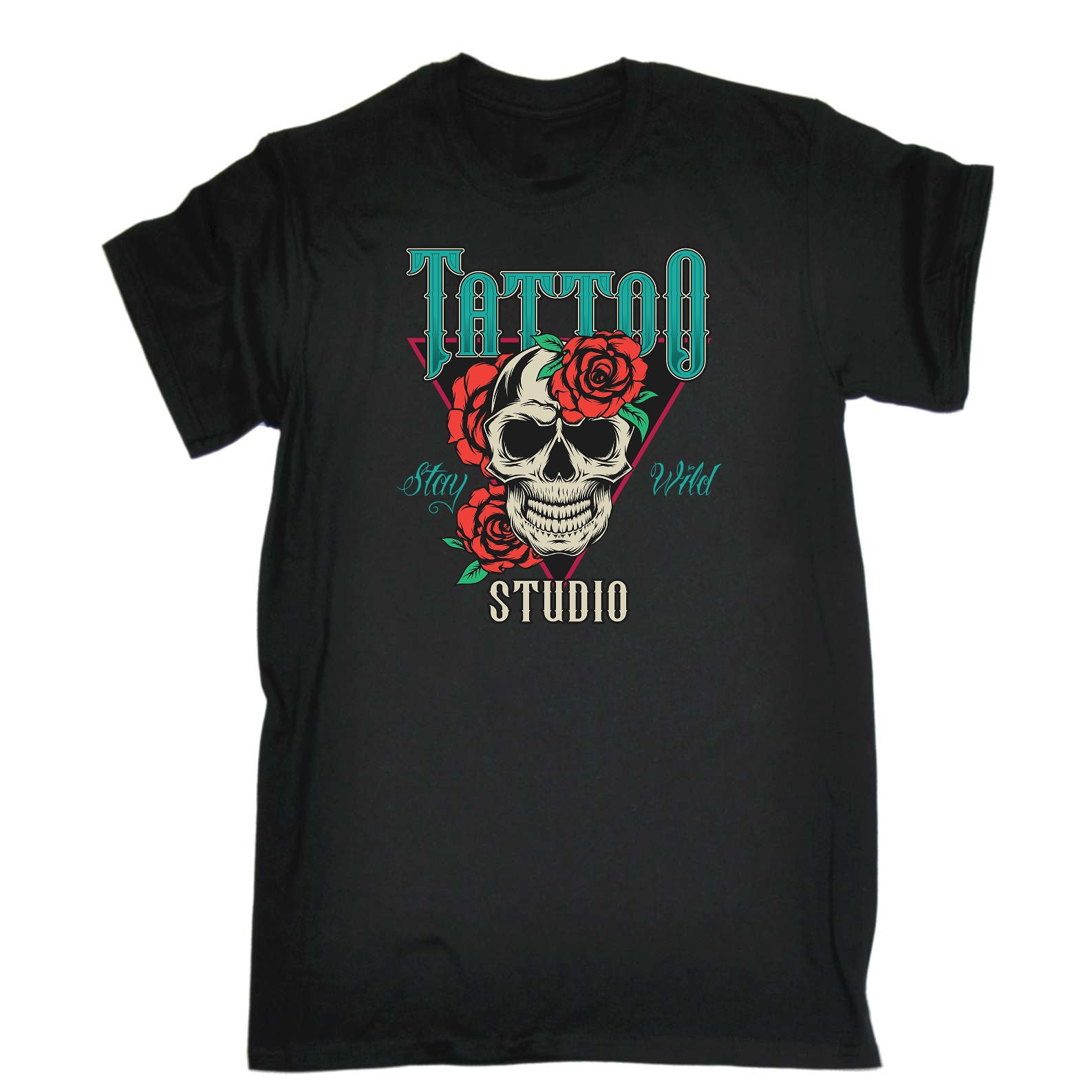 Tattoo Studio Stay Wild - Mens Funny T-Shirt Tshirts