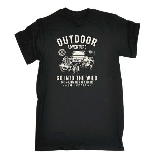 Outdoor Adventure Go Into The Wild Offroad 4X4 Car - Mens Funny T-Shirt Tshirts