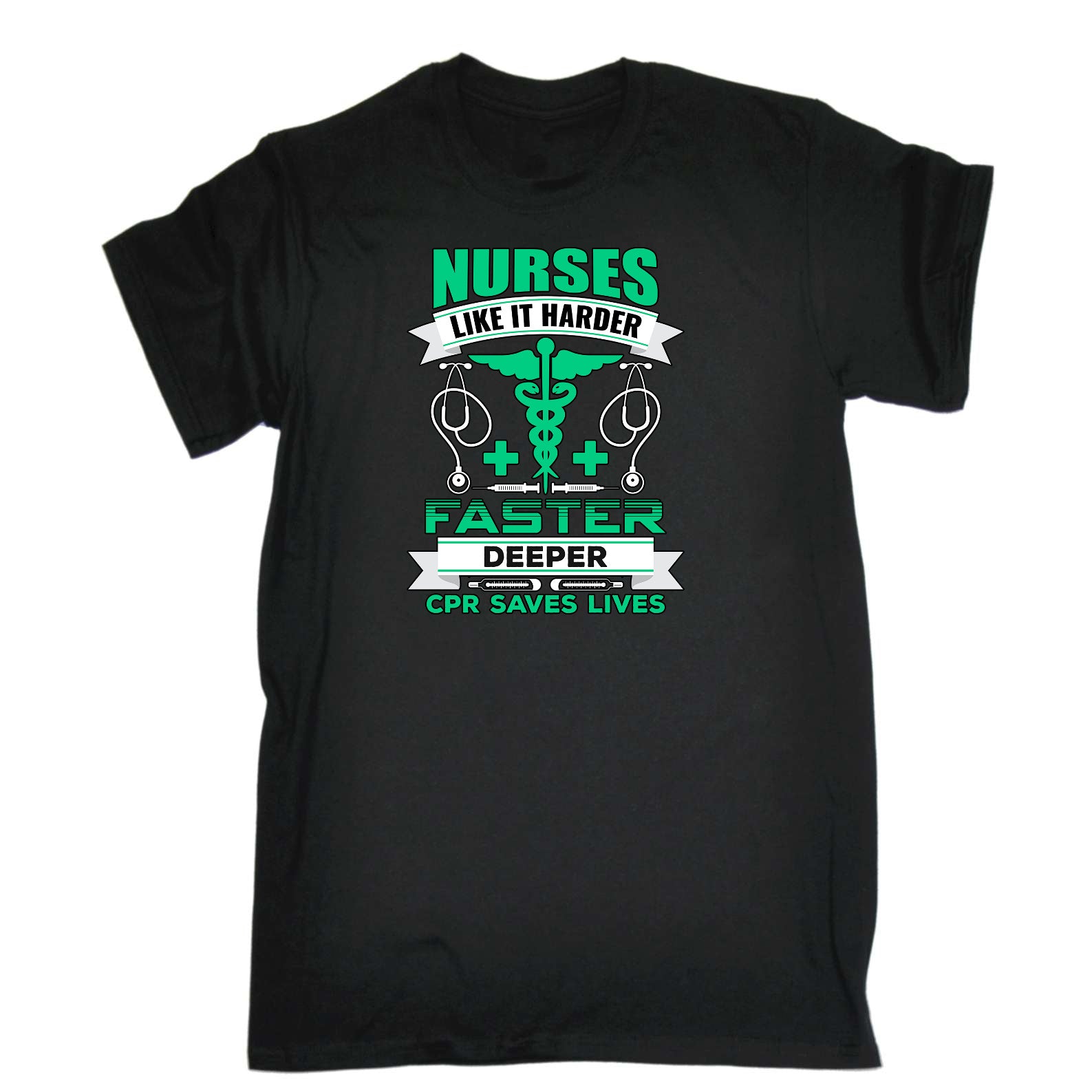 Nurses Like It Harder Faster Deeper - Mens Funny T-Shirt Tshirts