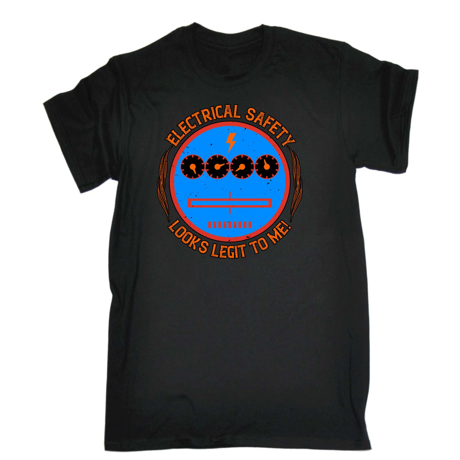 Electrical Safety Looks Legit To Me Sparky Electrician - Mens Funny T-Shirt Tshirts