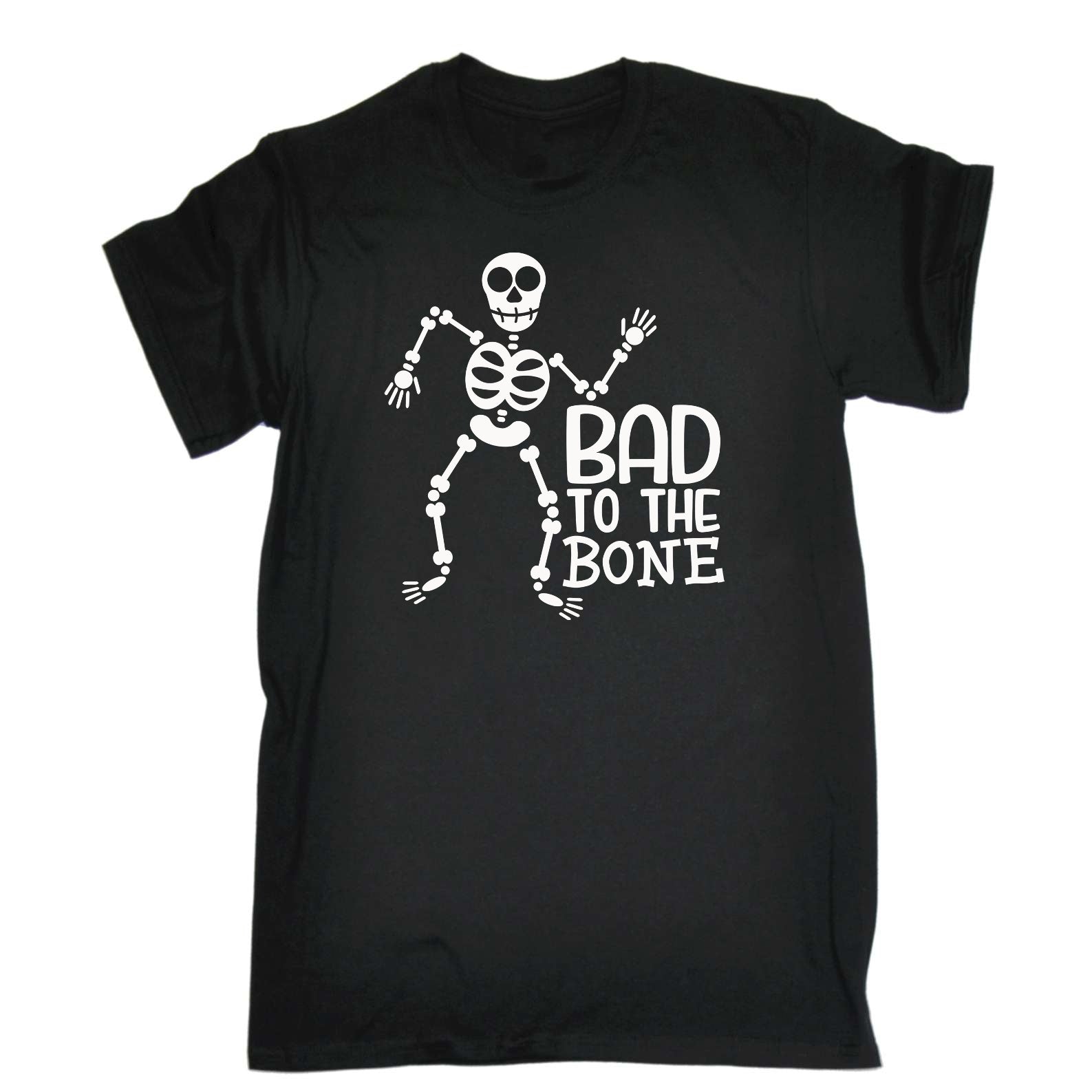 Bad To The Bone Halloween - Mens Funny T-Shirt Tshirts