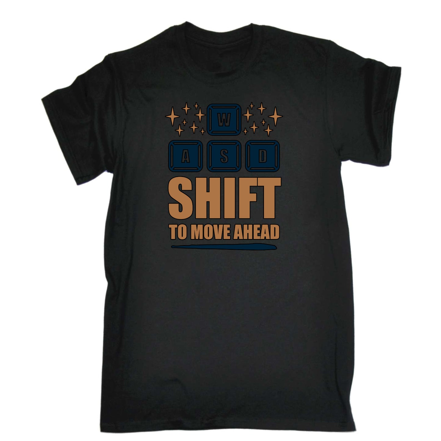 Wasd Shirt To Move Ahead - Mens Funny T-Shirt Tshirts