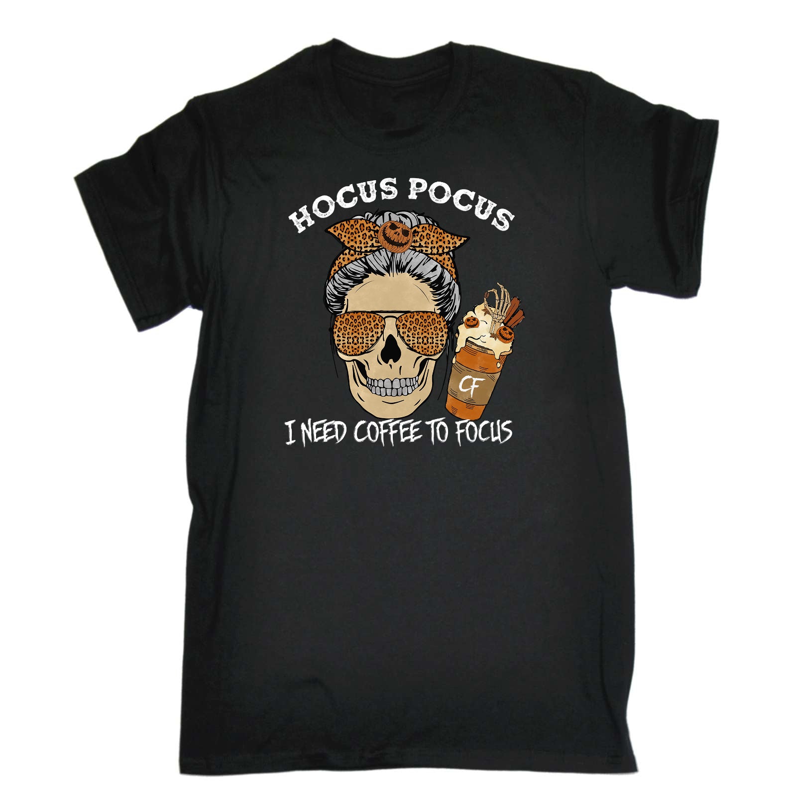 Hocus Pocus Need Coffe To Focus Halloween - Mens Funny T-Shirt Tshirts