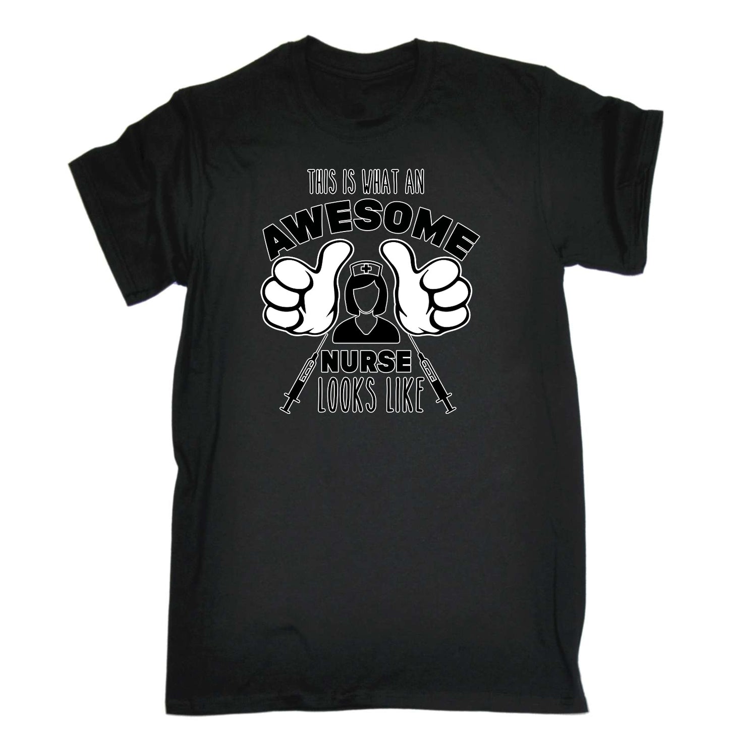 This Is What An Awesome Nurse Looks Like - Mens Funny T-Shirt Tshirts