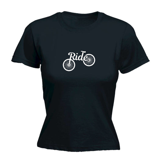 Ride Cycling Bicycle Bike - Funny Womens T-Shirt Tshirt