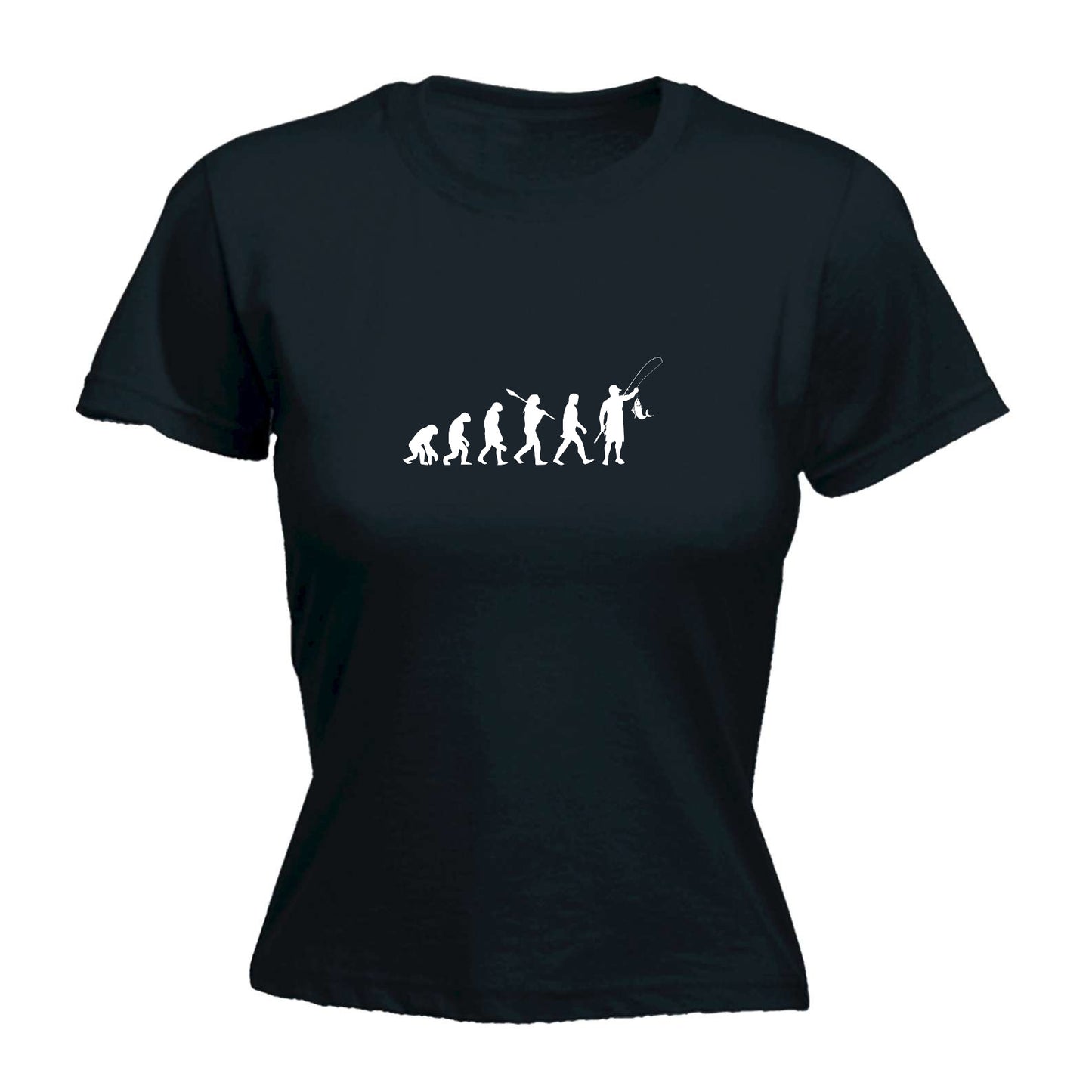 Evolution Fishing V2 Fish Angling - Funny Womens T-Shirt Tshirt