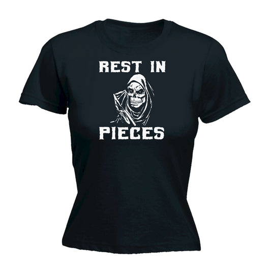 Rest In Pieces Halloween - Funny Womens T-Shirt Tshirt