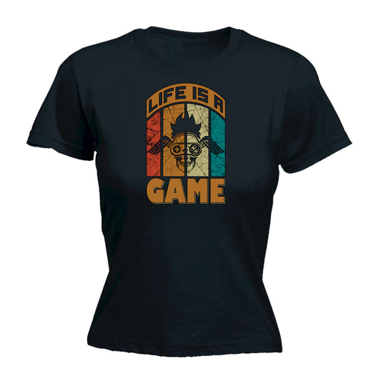 Life Is A Game Gamer - Funny Womens T-Shirt Tshirt