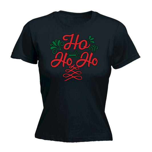 Ho Ho Ho Christmas Santa Xmas - Funny Womens T-Shirt Tshirt