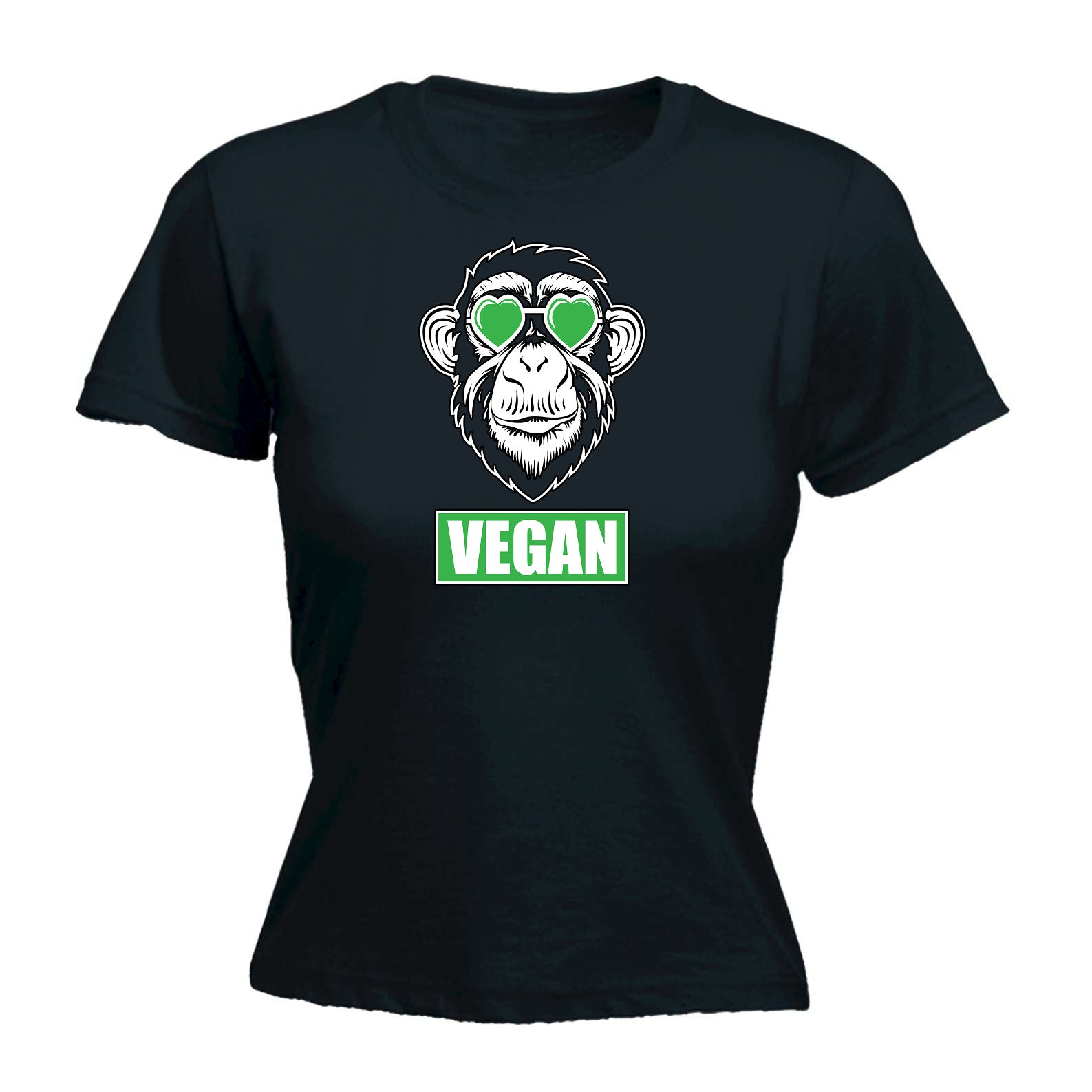 Vegan Love Cool Monkey - Funny Womens T-Shirt Tshirt