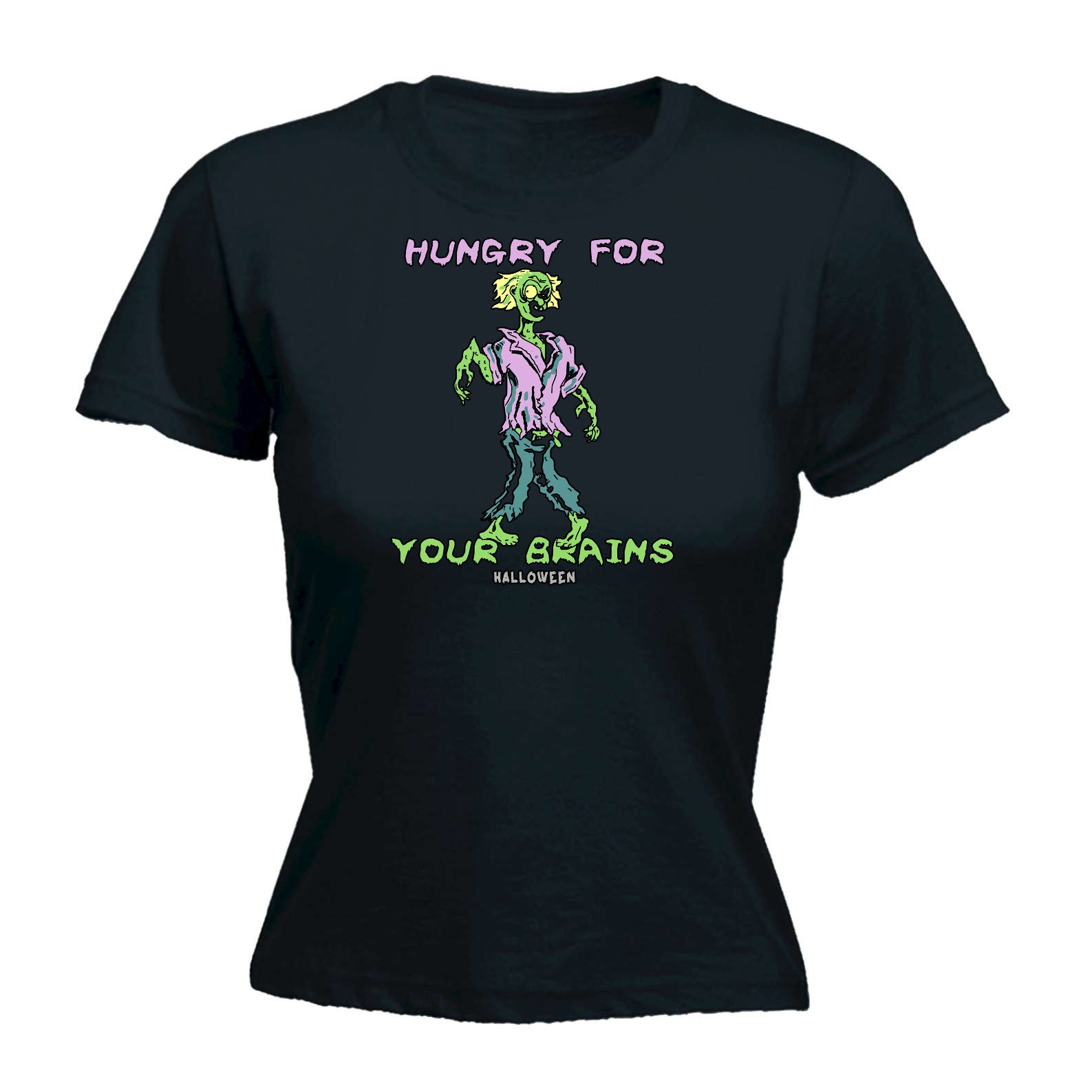 Hungry For Your Brains Halloween - Funny Womens T-Shirt Tshirt