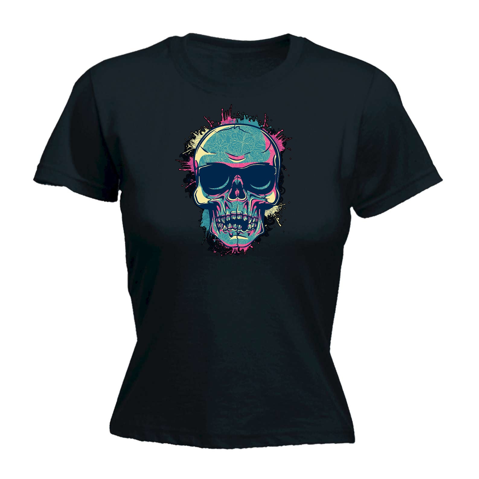 Retro Skull - Funny Womens T-Shirt Tshirt