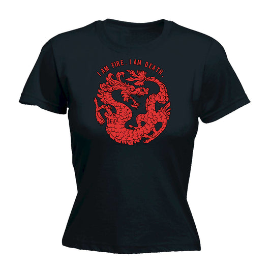 Fire Death Dragon - Funny Womens T-Shirt Tshirt