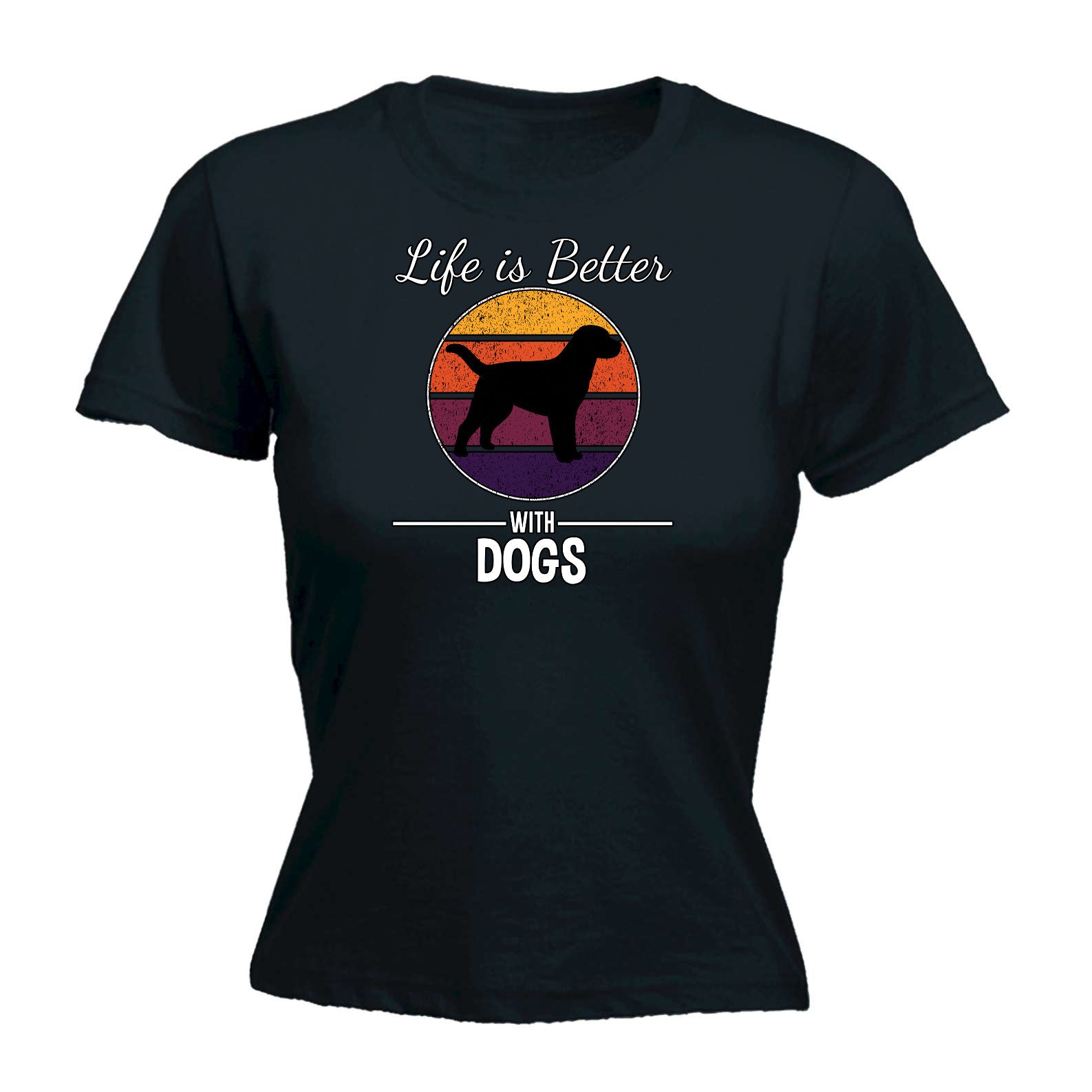 Life Is Better With Dogs Dog Pet Animal - Funny Womens T-Shirt Tshirt