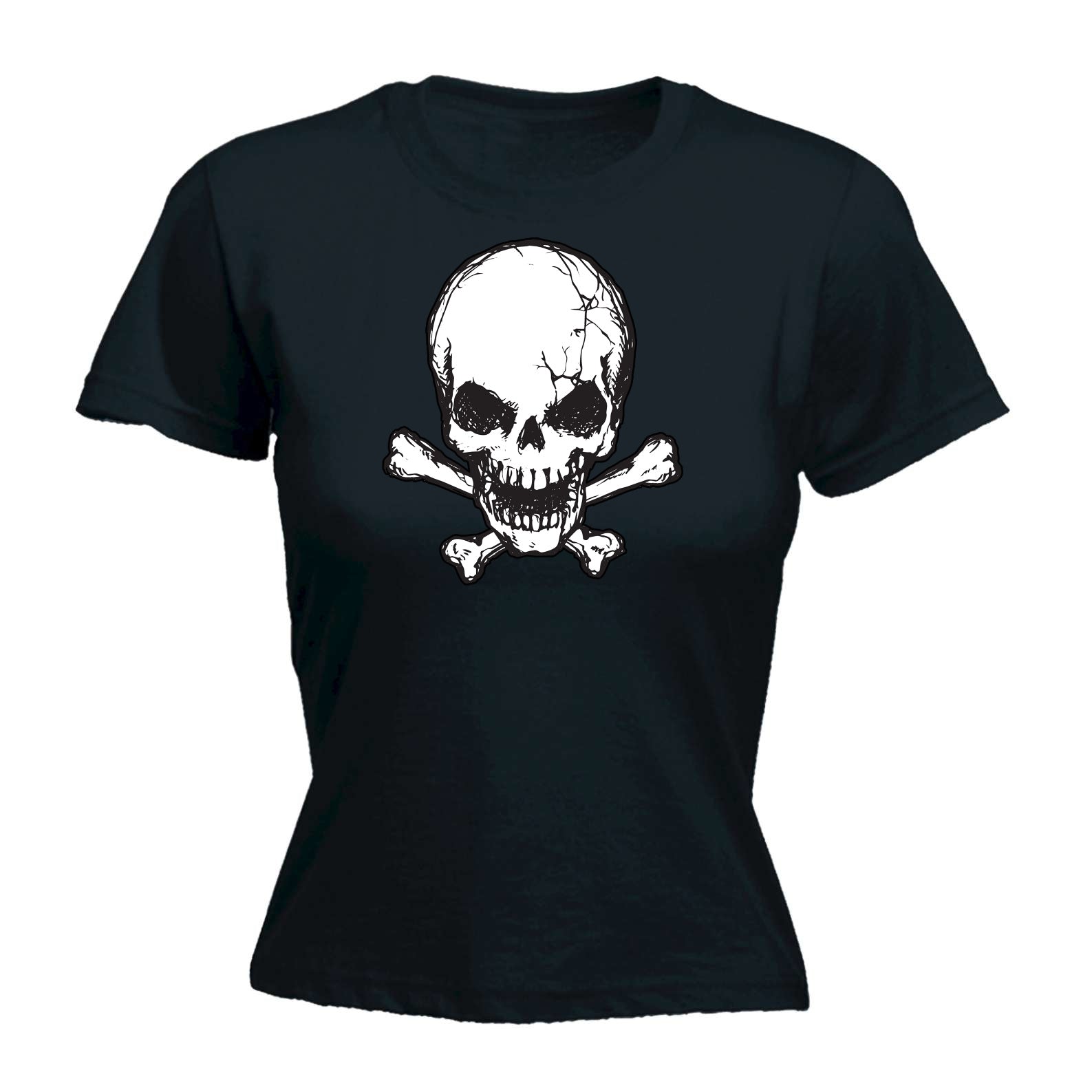 Skull And Crossbones - Funny Womens T-Shirt Tshirt