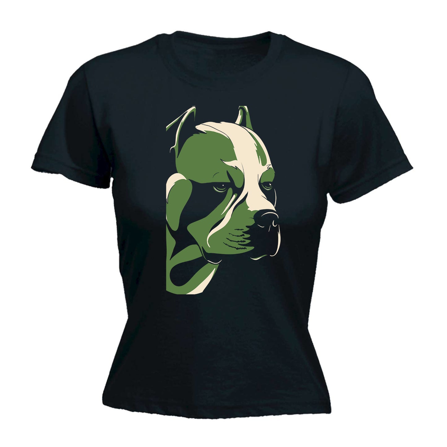 Pitbull Dog V2 Hound - Funny Womens T-Shirt Tshirt