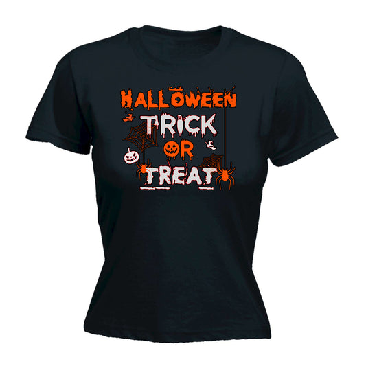 Halloween Trick Or Treat V2 - Funny Womens T-Shirt Tshirt