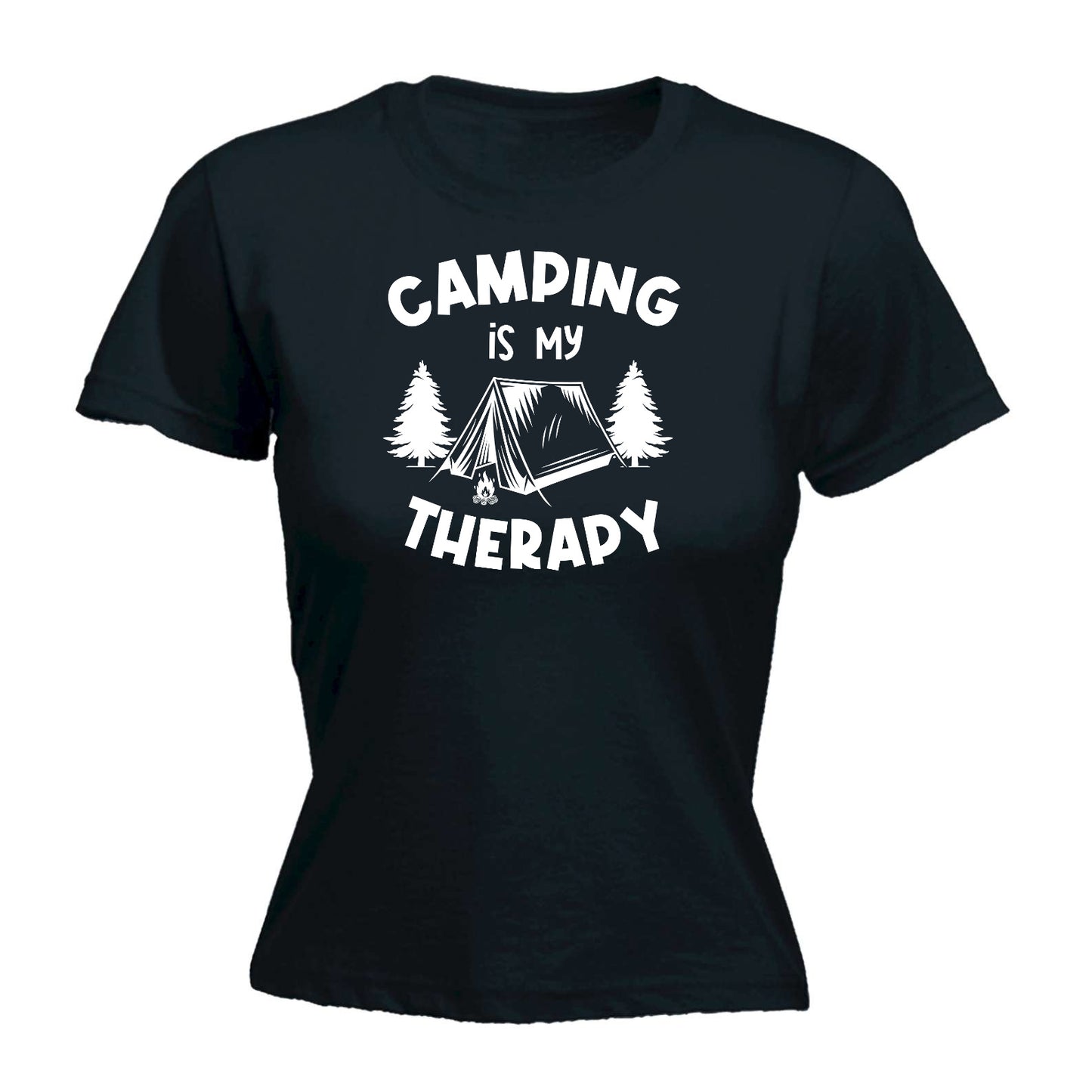 Camping Is My Therapy - Funny Womens T-Shirt Tshirt