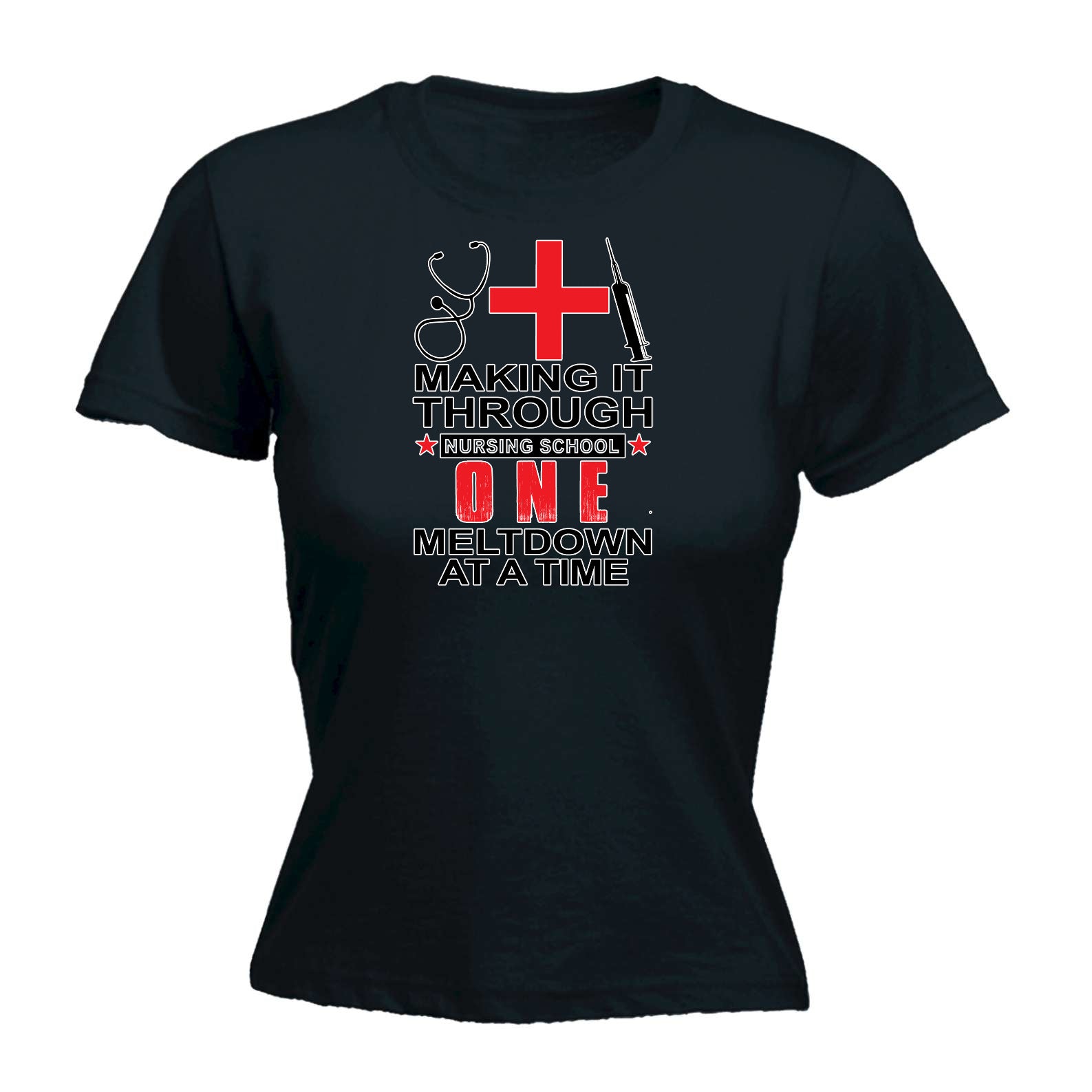 Nurse Nursing School - Funny Womens T-Shirt Tshirt