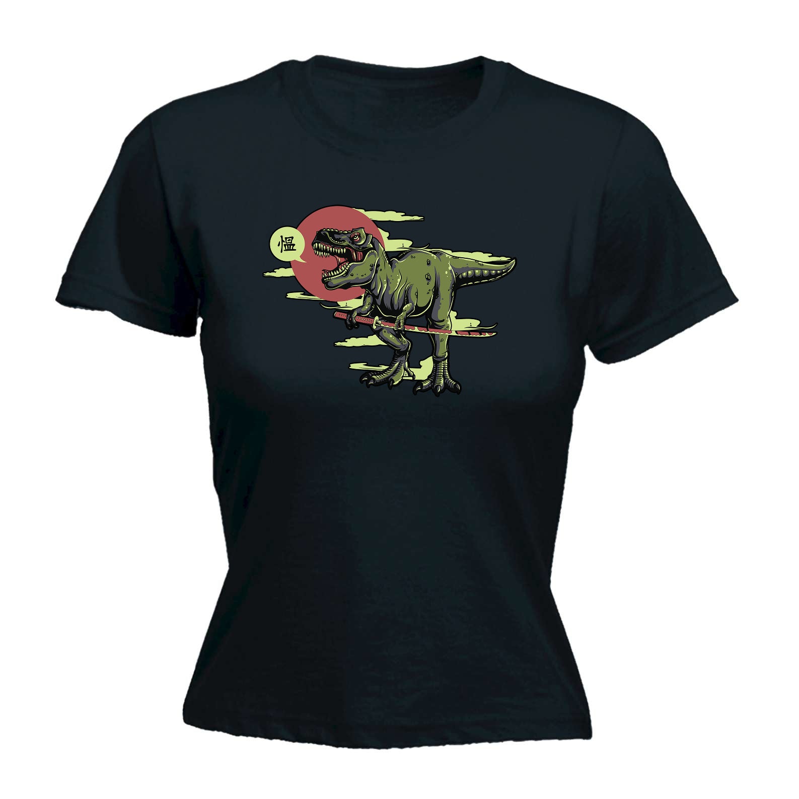 T Rex Samurai Dinosaur - Funny Womens T-Shirt Tshirt