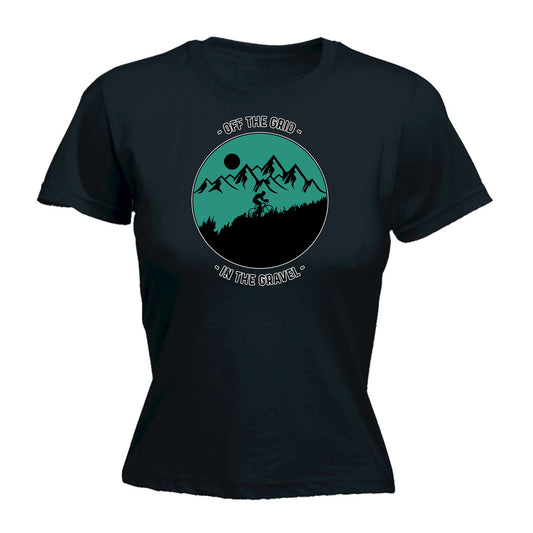 Off The Grid Into The Gravel Cycling Mountain Bike - Funny Womens T-Shirt Tshirt