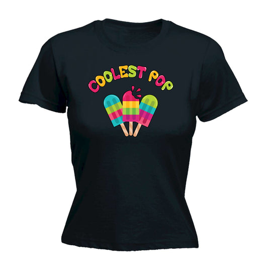 Coolest Pop Ice Cream - Funny Womens T-Shirt Tshirt